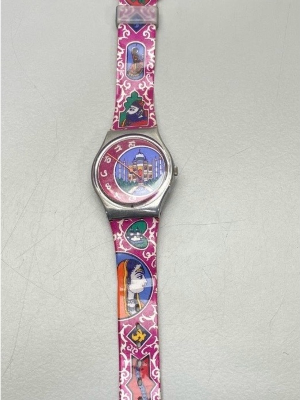 Swatch Pink & Blue Taj Mahal Graphic Watch - Picture 2 of 8